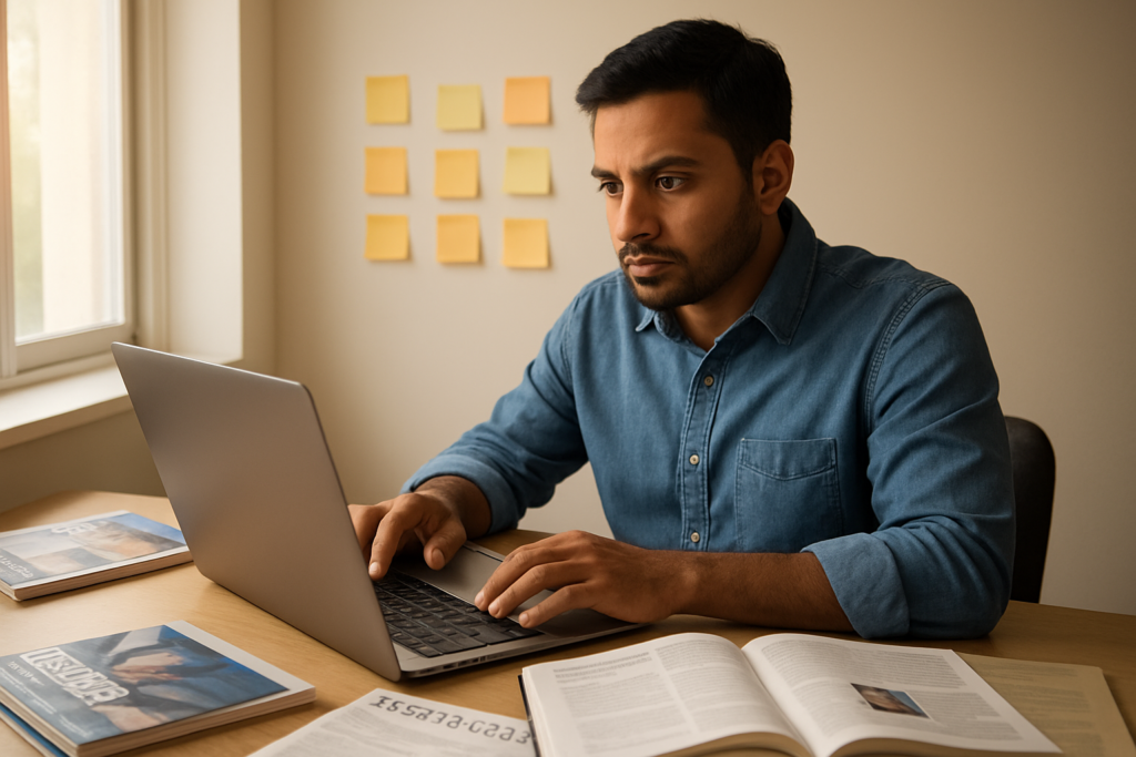 New career options की रिसर्च और पहचान